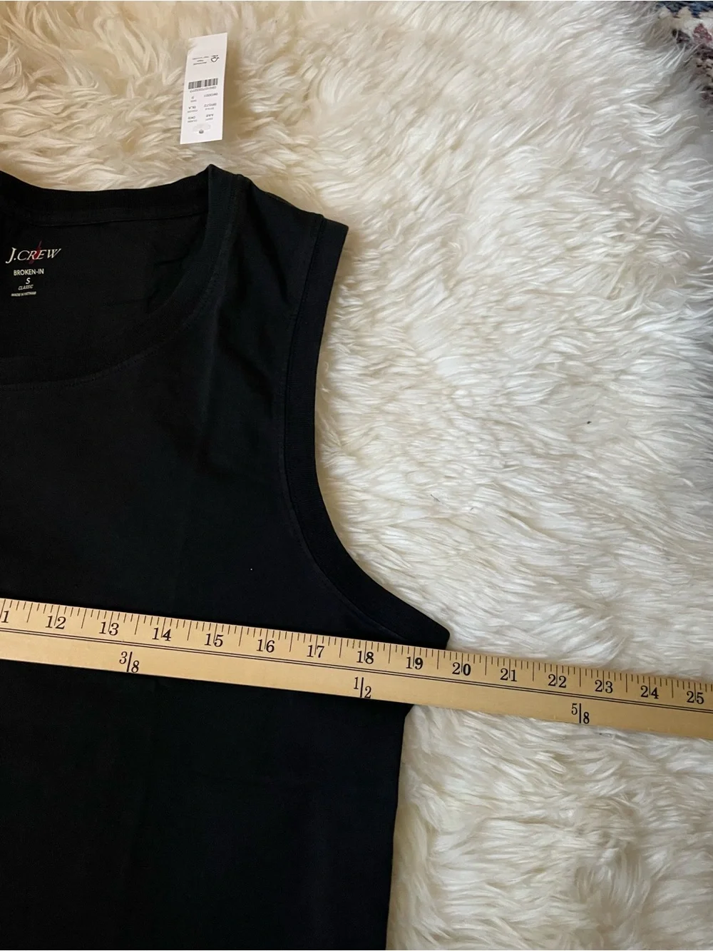 BNWT J Crew broken in cotton black faded tank top set of two